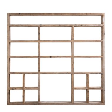 kaba ahşap raf grunge tarzında. izole edilmiş beyaz arkaplan