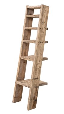 kaba ahşap raf grunge tarzında. izole edilmiş, beyaz arkaplan