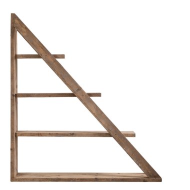 kaba ahşap raf grunge tarzında. izole edilmiş, beyaz arkaplan