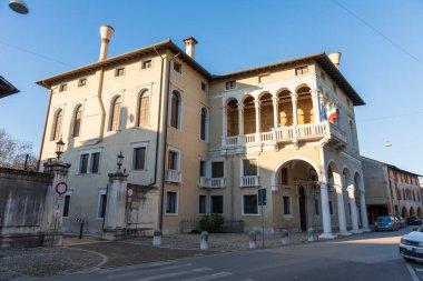 ancient building in the historic center of Portogruaro, Veneto, Italy clipart