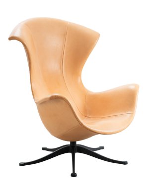 Modern tarz deri koltuk. izole edilmiş beyaz arkaplan