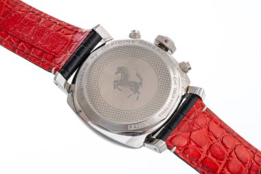 Panerai kronografı, Ferrari Granturismo kronograf modeli, FER 013 referansı. Otomatik sarmalı çelik çanta. Milan mı? İtalya _ 14 Nisan _ 2025