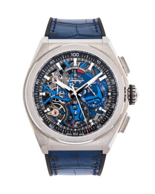 Zenith Chronograph, Defy El Primero 21 Titanyum modeli, otomatik sarmalı, iskeletleşmiş titanyum kutusu. Milan mı? İtalya 14 Nisan 2025