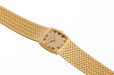 Vacheron Constantin elle kumandalı saat, 15001 referans, entegre bilezik ile 18kt sarı altın çanta. Milan, İtalya, 14 Nisan 2025.