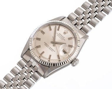 Rolex otomatik kurmalı saat, Oyster Perpetual model, referans 4049, çelik kasa. Milan mı? İtalya 14 Nisan 2025