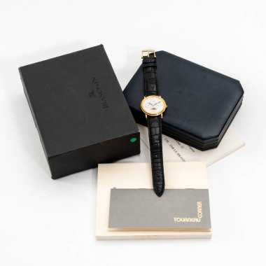 Blancpain saati, Villeret Daimi Modeli, referans 5395, orijinal kutulu ve garantili 18 kt sarı çanta. Milan mı? İtalya 14 Nisan 2025