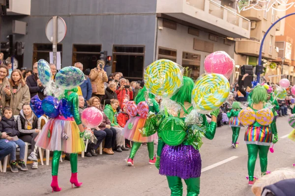 Carnaval Torrevieja Espanha Fevereiro 2023 Foto Alta Qualidade — Fotografia de Stock