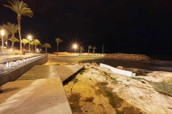 Abendpromenade Meer Abend Schöne Abendlandschaft Gibt Einen Platz Für Eine — Stockfoto