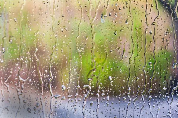 Gocce Pioggia Sfondo Verde Posto Iscrizione Foto Alta Qualità — Foto Stock