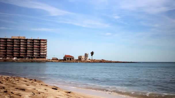 Torrevieja Espanha Bela Cidade Torrevieja Espanha Mostrando Uma Praia Sem — Vídeo de Stock