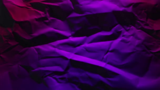 Einfache Und Attraktive Hintergrund Zerknittert Papier Mehrfarbiges Licht Hochwertiges Filmmaterial — Stockvideo
