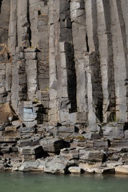 İzlanda 'dan gelen doğal doku, renk ve şekle yakın çekim. Arkaplan için güzel soyut ve sanatsal doğa.