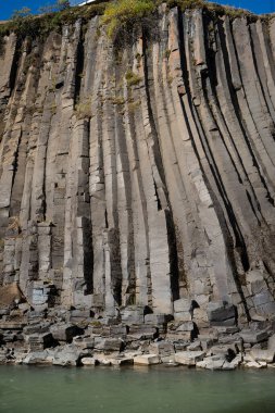 İzlanda 'dan gelen doğal doku, renk ve şekle yakın çekim. Arkaplan için güzel soyut ve sanatsal doğa.