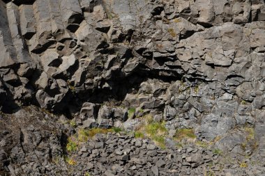 İzlanda 'dan gelen doğal doku, renk ve şekle yakın çekim. Arkaplan için güzel soyut ve sanatsal doğa.