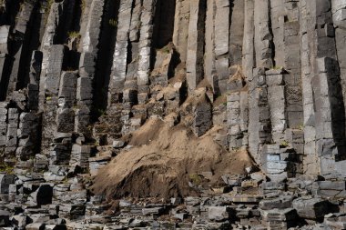 İzlanda 'dan gelen doğal doku, renk ve şekle yakın çekim. Arkaplan için güzel soyut ve sanatsal doğa.