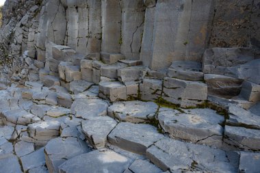 İzlanda 'dan gelen doğal doku, renk ve şekle yakın çekim. Arkaplan için güzel soyut ve sanatsal doğa.