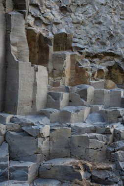 İzlanda 'dan gelen doğal doku, renk ve şekle yakın çekim. Arkaplan için güzel soyut ve sanatsal doğa.