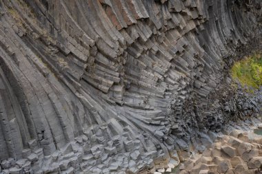 İzlanda 'dan gelen doğal doku, renk ve şekle yakın çekim. Arkaplan için güzel soyut ve sanatsal doğa.