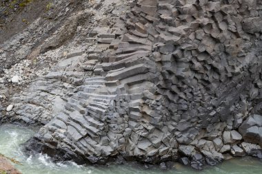 İzlanda 'dan gelen doğal doku, renk ve şekle yakın çekim. Arkaplan için güzel soyut ve sanatsal doğa.