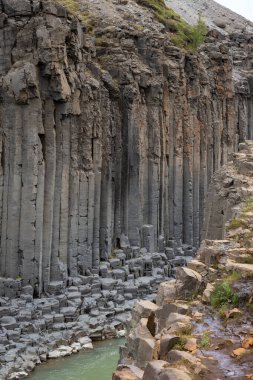 İzlanda 'dan gelen doğal doku, renk ve şekle yakın çekim. Arkaplan için güzel soyut ve sanatsal doğa.