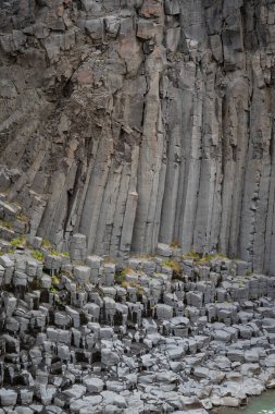 İzlanda 'dan gelen doğal doku, renk ve şekle yakın çekim. Arkaplan için güzel soyut ve sanatsal doğa.