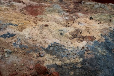 İzlanda 'dan gelen doğal doku, renk ve şekle yakın çekim. Arkaplan için güzel soyut ve sanatsal doğa.