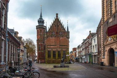 Kampen ve Ijssel nehri Overijssel Hollanda