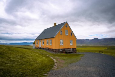 Varmahlid Kuzey İzlanda yakınlarındaki Glaumbaer çiftlik müzesi.