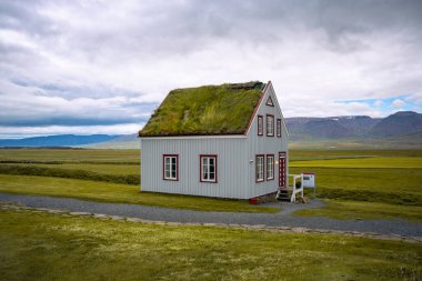 Varmahlid Kuzey İzlanda yakınlarındaki Glaumbaer çiftlik müzesi.