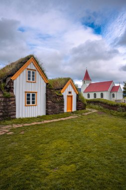 Varmahlid Kuzey İzlanda yakınlarındaki Glaumbaer çiftlik müzesi.