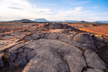 Hverir jeotermal alan İzlanda Lake Myvatn yakınındaki Kuzey