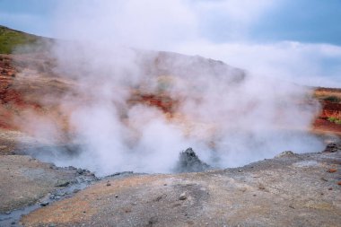 Seltun jeotermal alan Reykjanes Yarımadası, Güney Icelan içinde