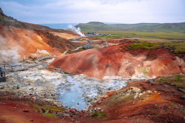 Seltun jeotermal alan Reykjanes Yarımadası, Güney Icelan içinde