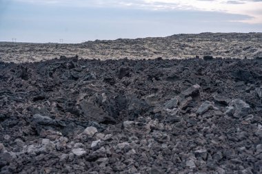 Volkanik alan ve dağlar, Grindavik, İzlanda