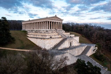 Walhalla Donaustauf near Regensburg on the Danube in Bavaria Ger clipart