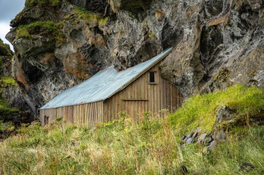 Drangshl Güney İzlanda Çok özel Tuff kaya oluşumu 