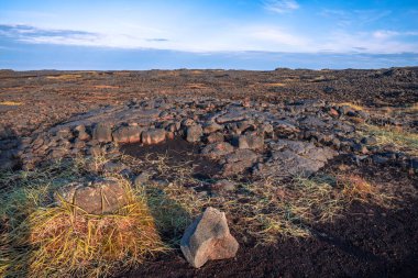 Milinda Gorge, Reykjanes Yarımadası, İzlanda 'daki Tektonik Plaka Ayrıştırma Volkanik Yarığı