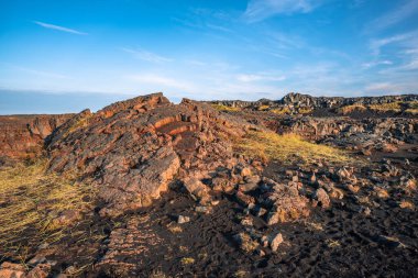 Milinda Gorge, Reykjanes Yarımadası, İzlanda 'daki Tektonik Plaka Ayrıştırma Volkanik Yarığı