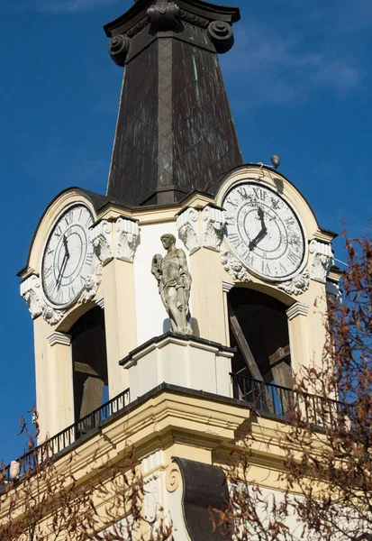 2022 Bialystok Poland View Sculpture Tower Clock — 스톡 사진