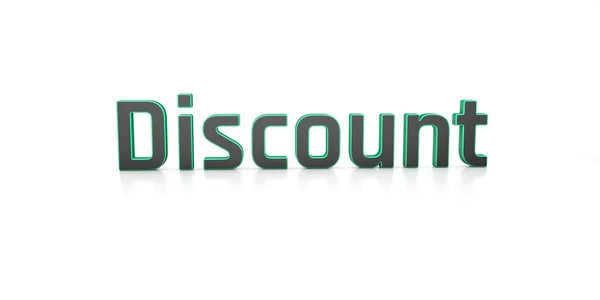 Discount Written Text White Background — Stock Photo, Image