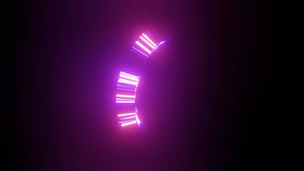 Neon Parlayan Soyut Efekt Resmi Siyah Arkaplan Üzerinde — Stok fotoğraf