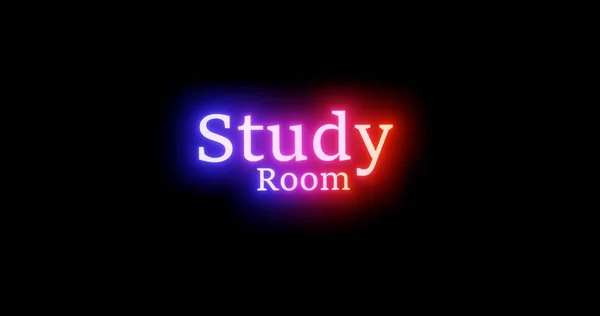 quote neon signs study room written neon glowing image on black background
