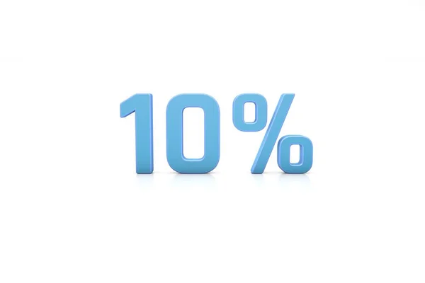Ten Percent Written Text White Background — Stock Photo, Image
