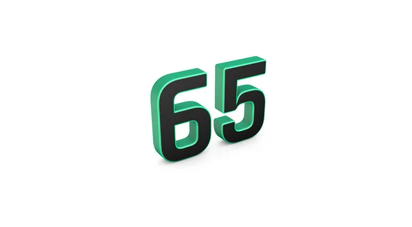 65篇书面3D白底文字65篇 — 图库照片