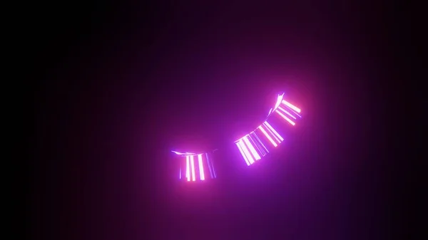 Neon Glühende Abstrakte Effekte Bild Auf Schwarzem Hintergrund Stockfoto