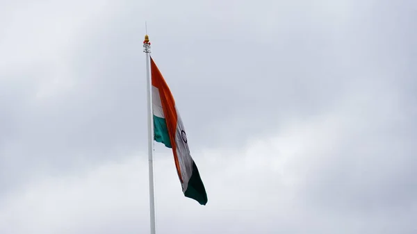 Indická Vlajka Zvedání Obraz — Stock fotografie