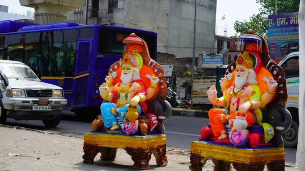 Colorful Idol Made Lord Vishwakarma — Stock Photo, Image