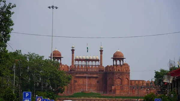 Vermelho Fort Delhi Imagem Criativa — Fotografia de Stock