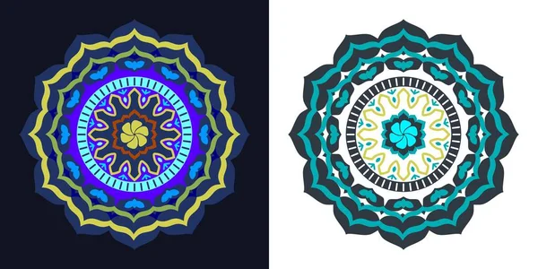 Mandalas Vorhanden Vintage Dekorative Elemente Islam Arabisch Türkisch Pakistan Chinesisch — Stockvektor