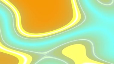 Sıvı altın hareketli arka plan. Parlak sarı pürüzsüz, bulanık sıvı dalgalar soyut hareket arkaplanı. Video animasyonu Ultra HD 4K 3840x2160.